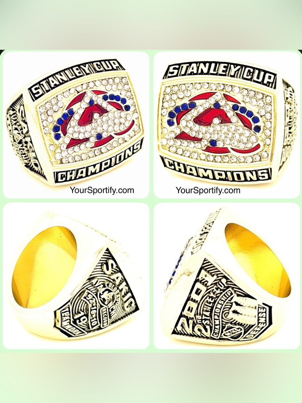NHL / 2001 Colorado Avalanche Stanley Cup Championship Ring